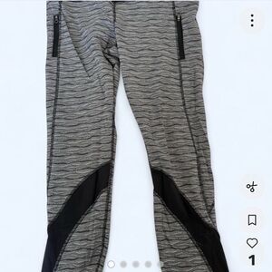 lululemon athletica Gray and Black Leggings